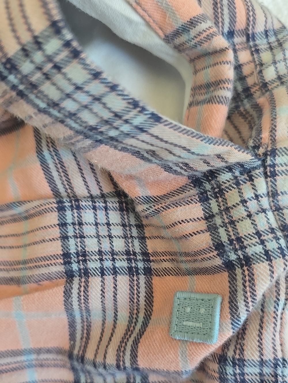 Acne Studios Plaid Cotton Flannel Shirt Shorts Set Pink Blue 100% Cotton #Z - Picture 3 of 16